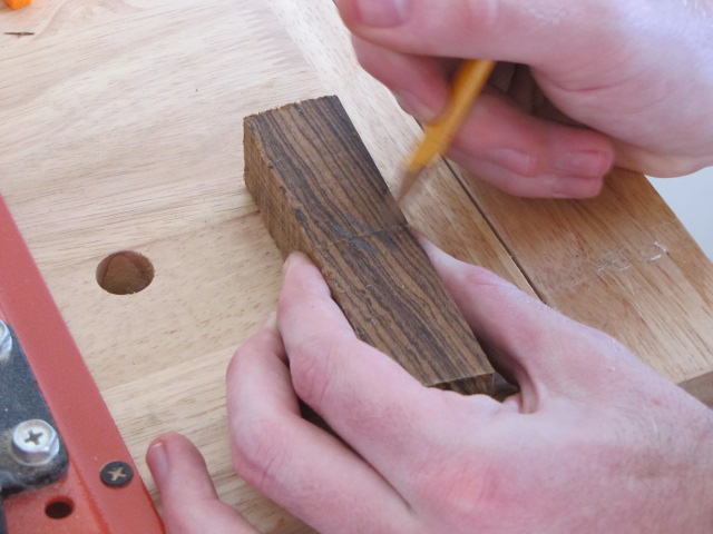 how to make the wood grain line up on your wooden pens