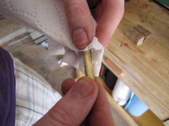 clean brass tubes before applying glue